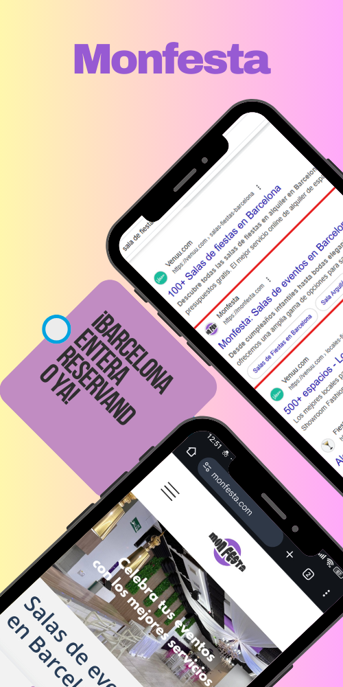 Monfesta–Diseño web y SEO local